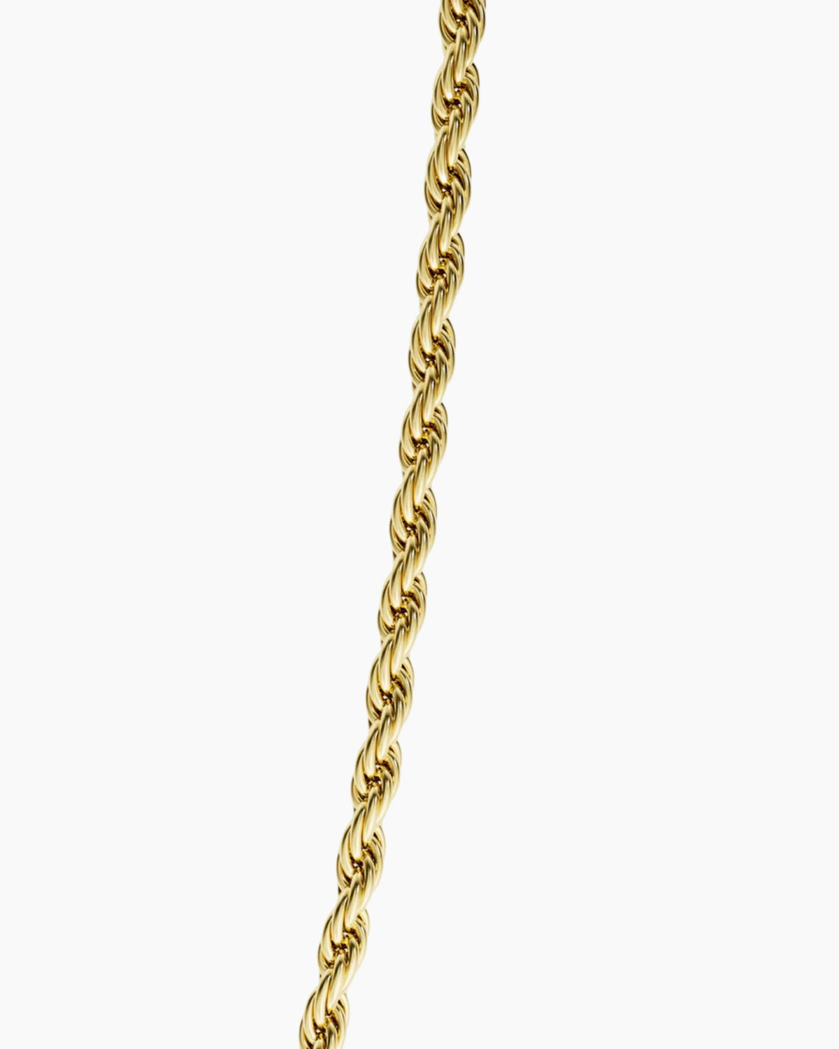 Gold clean rope chain details studio image