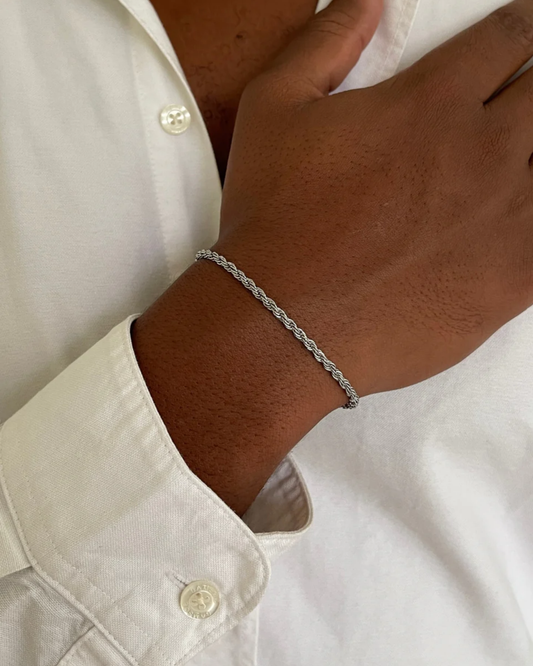 CLEAN ROPE ARMBAND - 3MM ZILVER