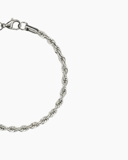 CLEAN ROPE ARMBAND - 3MM ZILVER