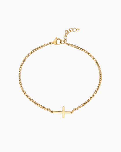 CROSS ARMBAND - GOUD
