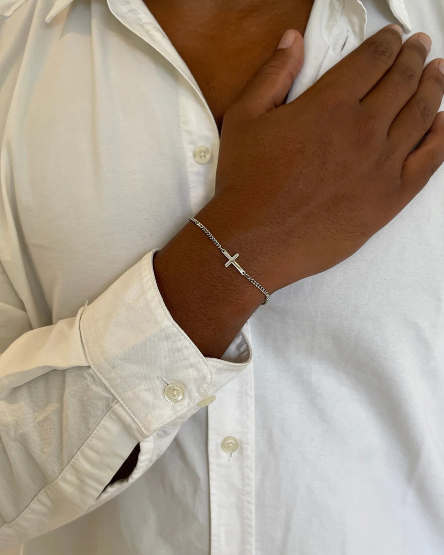 CROSS ARMBAND - ZILVER