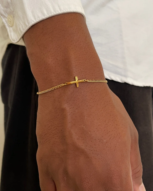 CROSS ARMBAND - GOUD