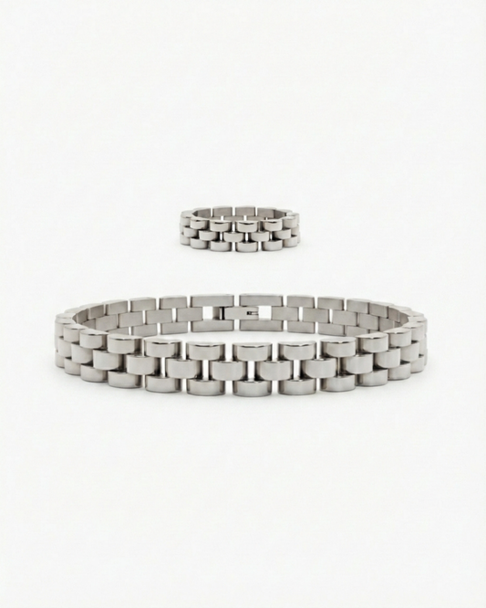 SCHAKEL SET - ZILVER