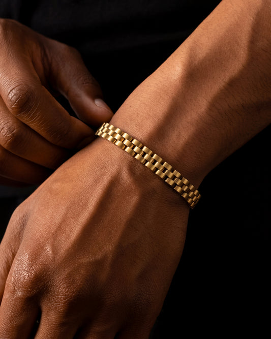 SCHAKEL ARMBAND - GOUD