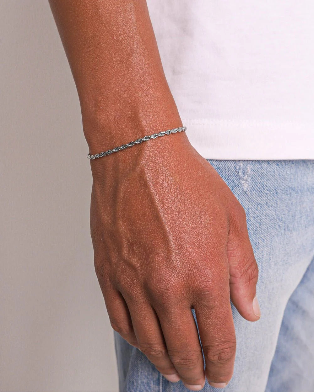 CLEAN ROPE BRACELET - 3MM SILVER