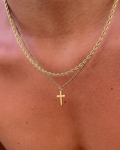 CROSS KETTING - GOUD