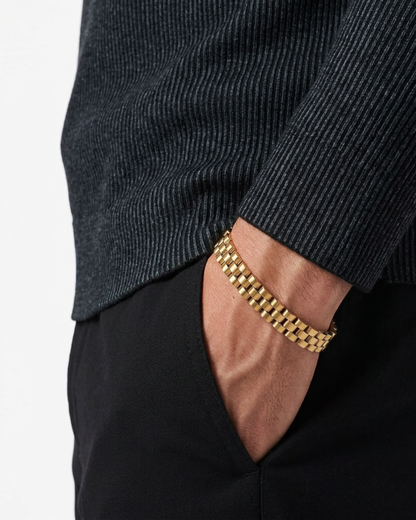 SCHAKEL ARMBAND - GOUD