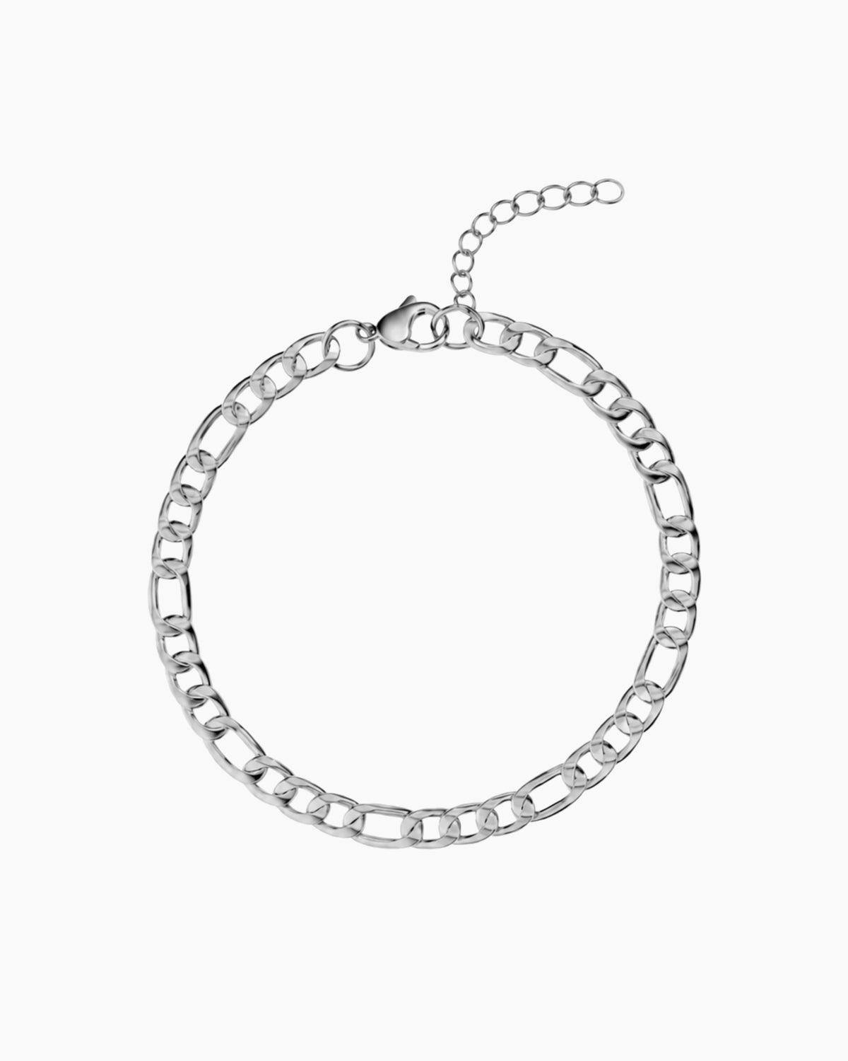 Figaro bracelet 4mm silver studio image
