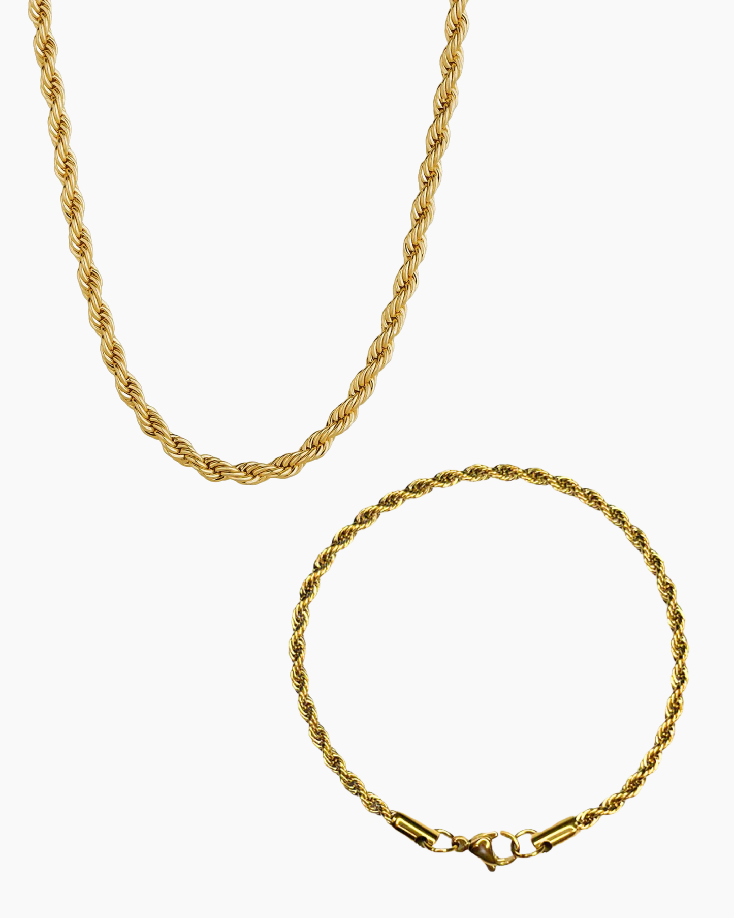 CLEAN ROPE SET - 3MM 18K GOLD