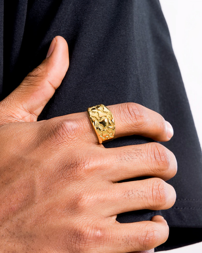 CLASSIC NUGGET RING - GOUD