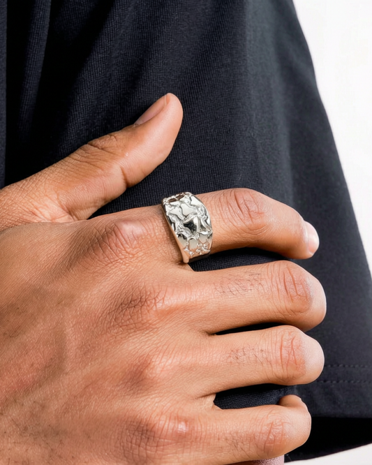 CLASSIC NUGGET RING - ZILVER