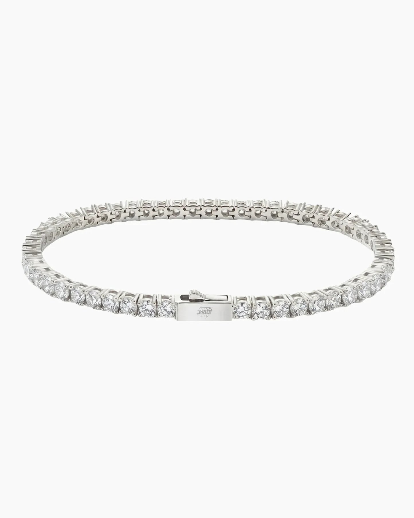 Tennis bracelet silver 3mm studio image