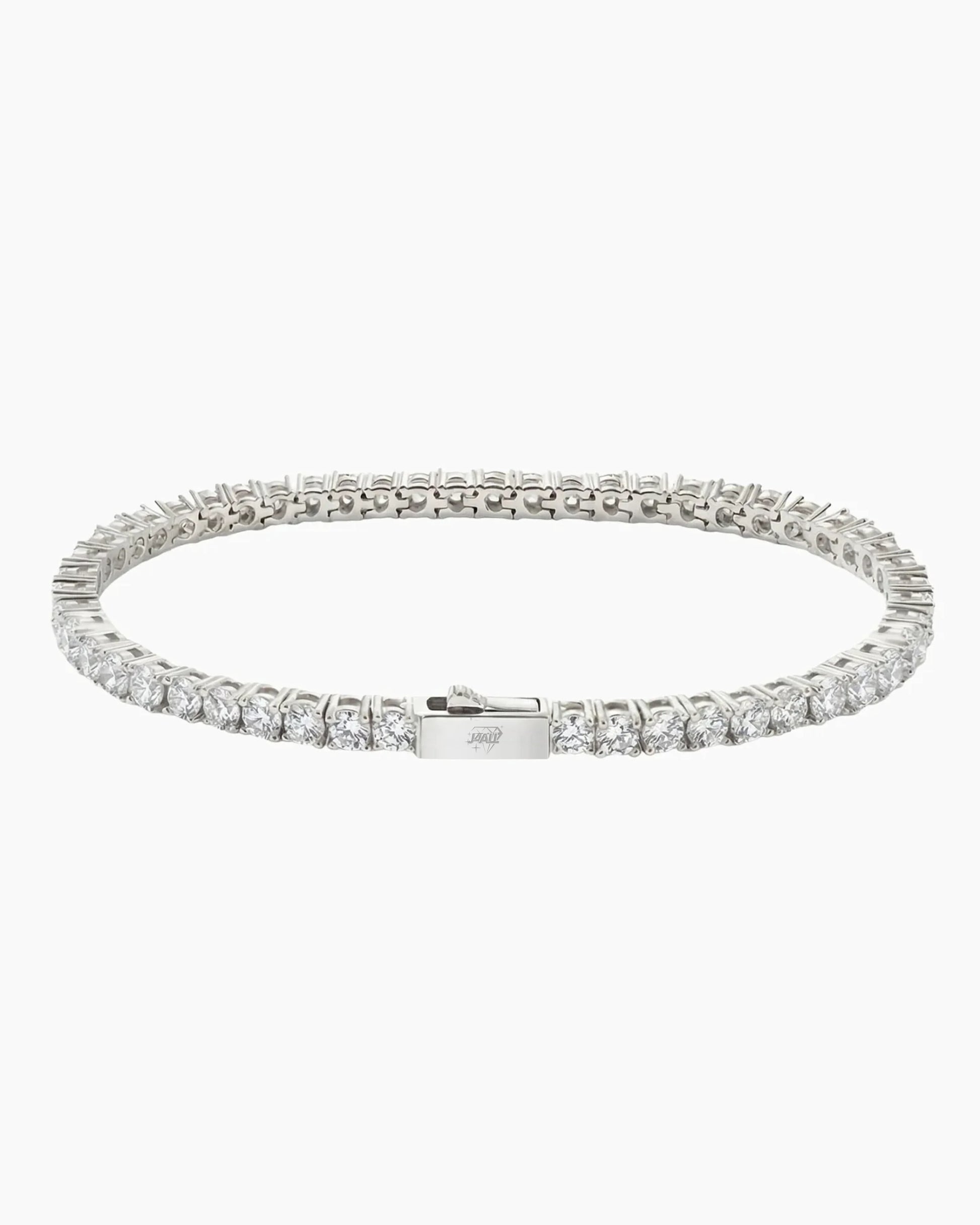 Tennis bracelet silver 3mm studio image