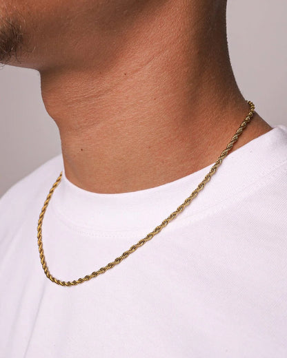 CLEAN ROPE CHAIN - 3MM 18K GOLD