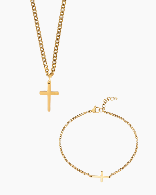 Gold jewellery set product photo