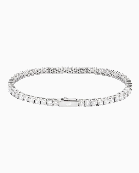 Silver tennis bracelet product photo