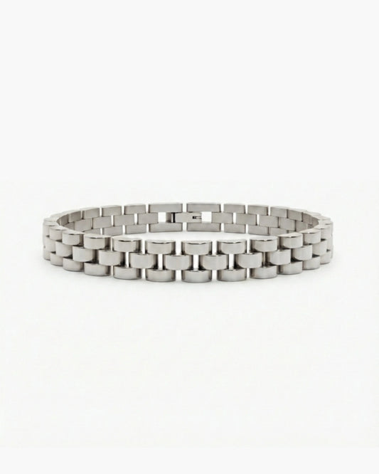 Silver link bracelet product image